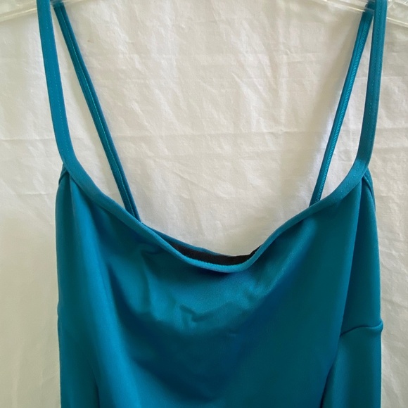 Lady's Teal Leotard Size: Tall-12 - Picture 4 of 7